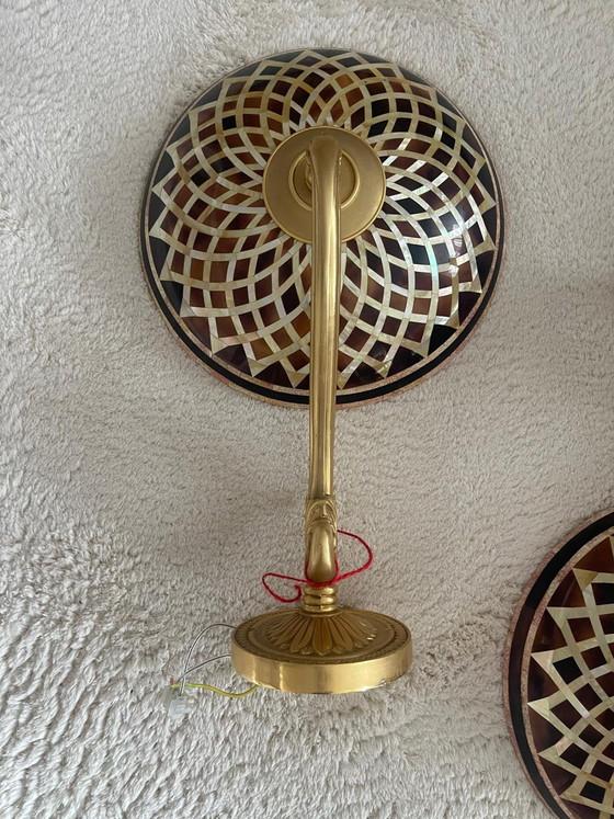 Image 1 of 3 Laudarte wall lights, luxury lamps, bronze, 24k gold plated