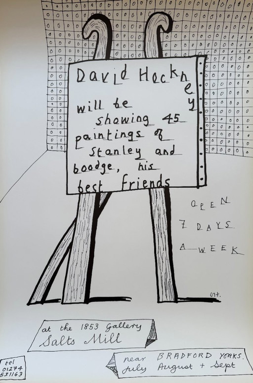 David Hockney (1937-2026), Dog Show Exhibition Poster, Original Vintage 1990s Poster, Printed in the UK – Paper