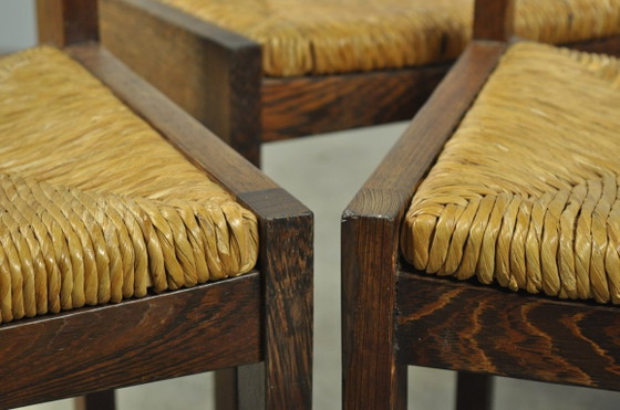Image 1 of Vintage Wenge dining chairs in modern minimalist style, 1960s