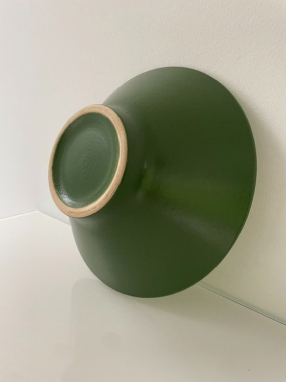 Image 1 of Ciotola in ceramica vintage di metà secolo – verde scuro e verde lime
