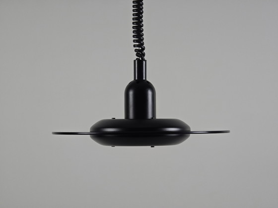 Image 1 of Vintage 1980S Steinhauer Ufo Pendant Lamp With Tinted Glass Disc