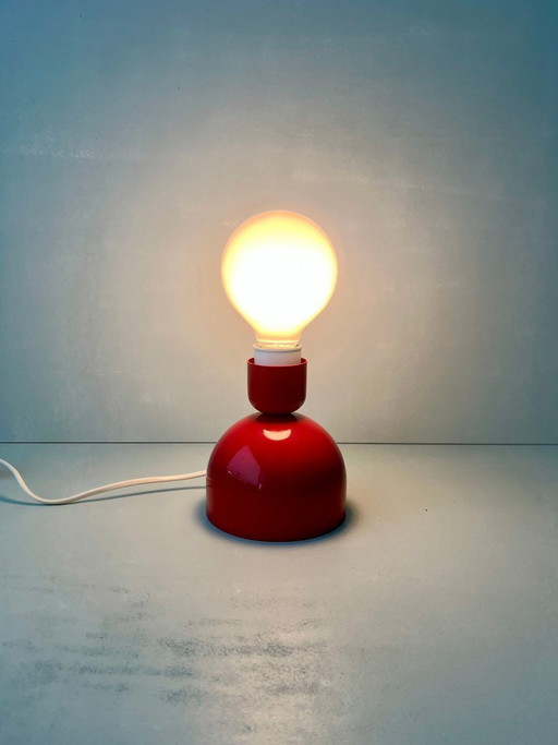 Norlys Lamp, postmodern, Denmark, vintage, 70s, 80s, red, Danish design light