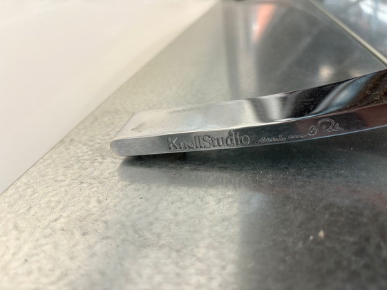 Image 1 of Poltrona Knoll Barcelona - Pelle Volo color cioccolato