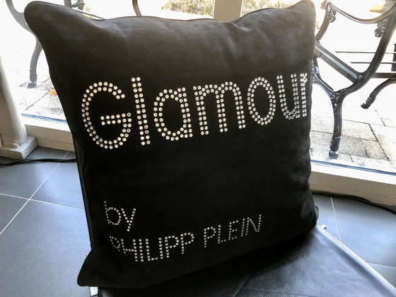 Image 1 of Glamour Kissen Swarovski-Kristalle von Philipp Plein 70 X 70 Cm