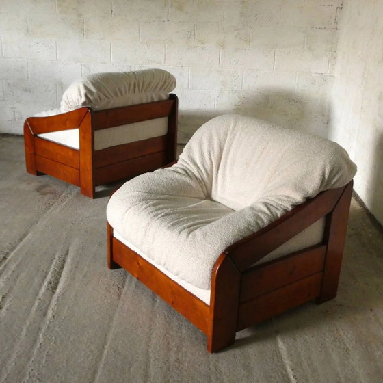 coppia di poltrone, 1970 – Legno, Brutalist (photo 5 of 9)