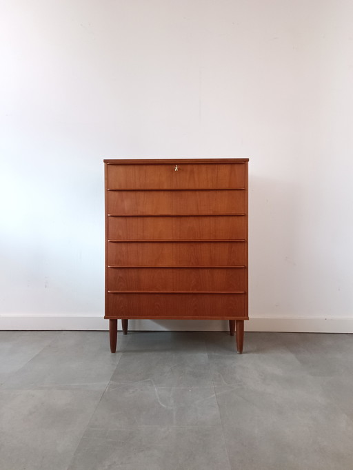 Vintage Danish Chest of Drawers In Teak