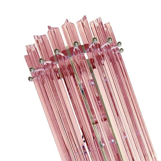 Image 1 of Apliques de pared italianos de cristal de Murano rosa “Triedro” — Par