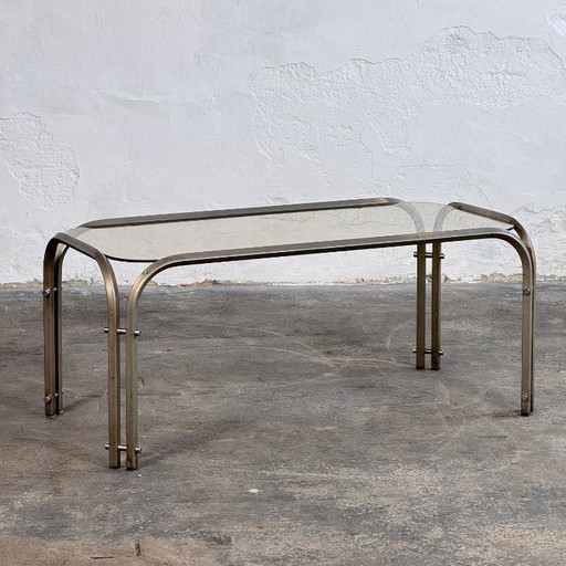 Steel and Glass Mid-Century Coffee Table, 1970