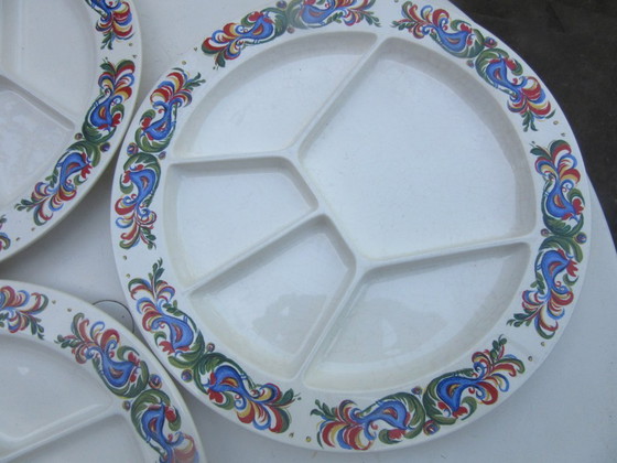 Image 1 of 3 Piatti Fonduta Villeroy & Boch, Lussemburgo, Sept Fontaines, vintage, retrò