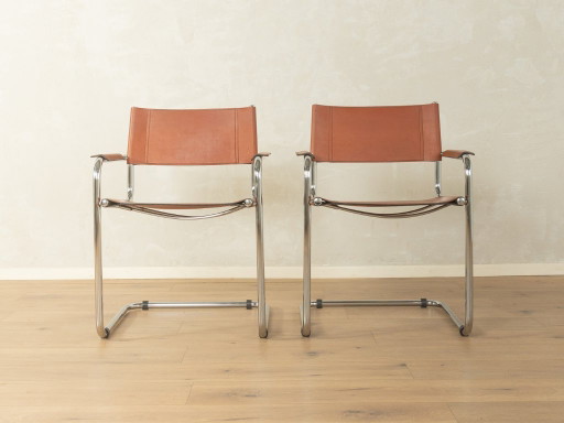 MG5 Cantilever Chair, Matteo Grassi – eetkamerstoelen, Leather, Metal