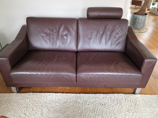 2 sofás Leolux Antonia de 2,5 plazas + otomana