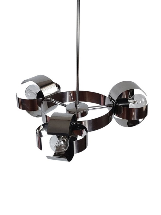 Image 1 of Suspension space age chrome 1970s