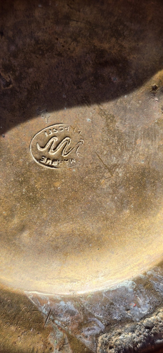 Image 1 of Esclusiva teiera antica marocchina in rame con supporto originale: un capolavoro senza tempo, ricco di carattere.