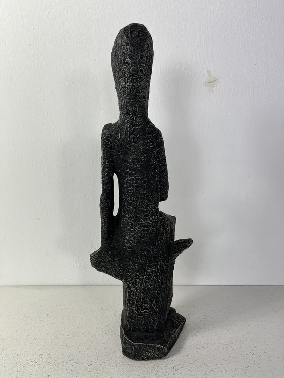Image 1 of Vintage sixties Brutalist statue of a woman