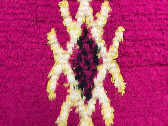 Image 1 of Berber Rug - 311 cm x 204 cm - pink and white Wool