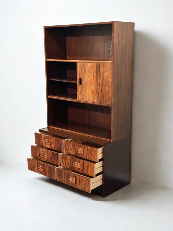Palissanderhouten hoge boekenkast – High boards, Wood, Mid Century Modern (photo 4 of 8)