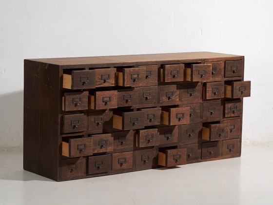 Credenza farmacia giapponese antica kusuri tansu - Periodo Taishō / Showa (ca.) #95 – Credenze, Iron (photo 2 of 40)