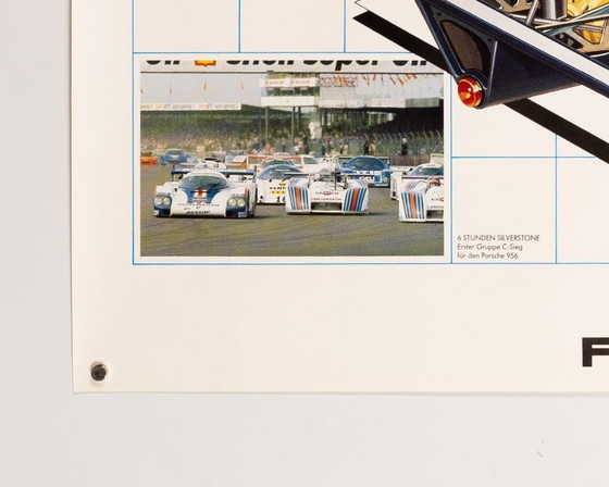 Image 1 of Porsche 956 in sezione – 1982 – Poster originale vintage Porsche di Bruno Betti – Design industriale – 76x102 cm