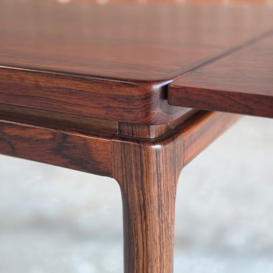 Johannes Andersen, Christian Linneberg, vintage Deense tafel, Andersen (Johannes), Eettafels, Hout, Bruin (foto 6 van 22)