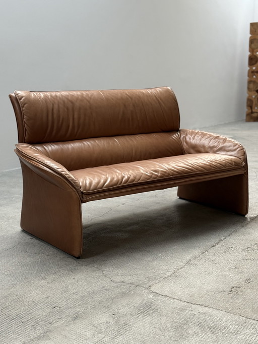 2-SEATER SOFA COGNAC LEATHER IN DE SEDE STYLE