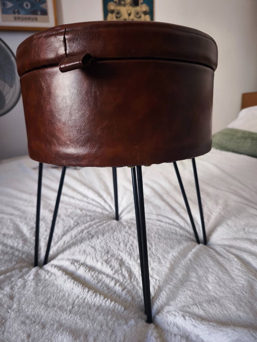 Tavolino/sgabello/comodino vintage anni '90 in stile retrò