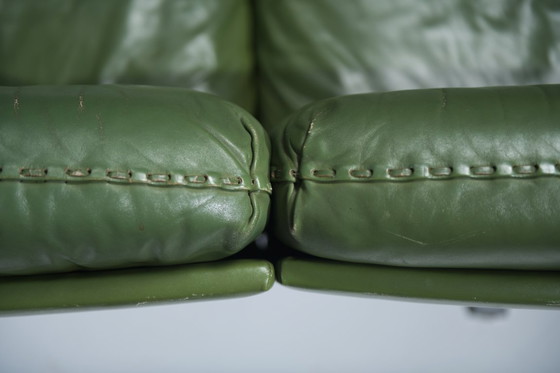Image 1 of Magnifique et très rare canapé DS-31 en cuir vert, conçu par Team De Sede pour De Sede Swiss.
