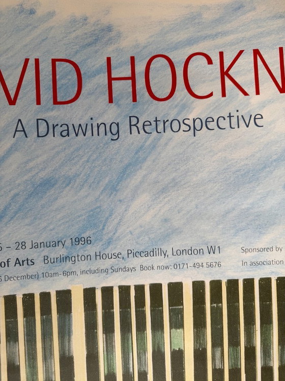 Image 1 of David Hockney , A Drawing Retrospective Exhibition Poster (1995), RA Collection, Printed In UK
