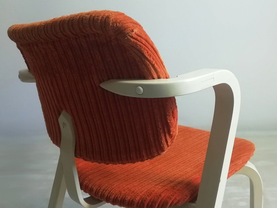 Image 1 of Orig. Asko Ilmari Tapiovaara Aslak Sedia 1946 FIN anni &#39;70 Sedia Arancione Artek