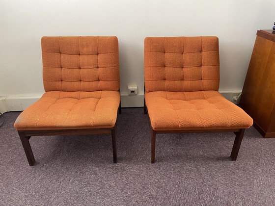 Image 1 of Pair of Teak Armchairs by Ole Gjerlov-Knudsen & Torben Lind