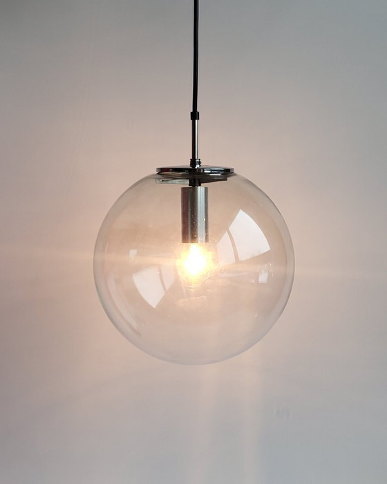 Image 1 of 6x Glashutte Limburg pendant lights 1970s