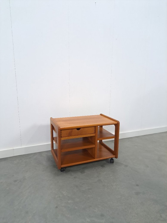 Image 1 of Carrito de audio danés de teca con cajón, mueble para TV