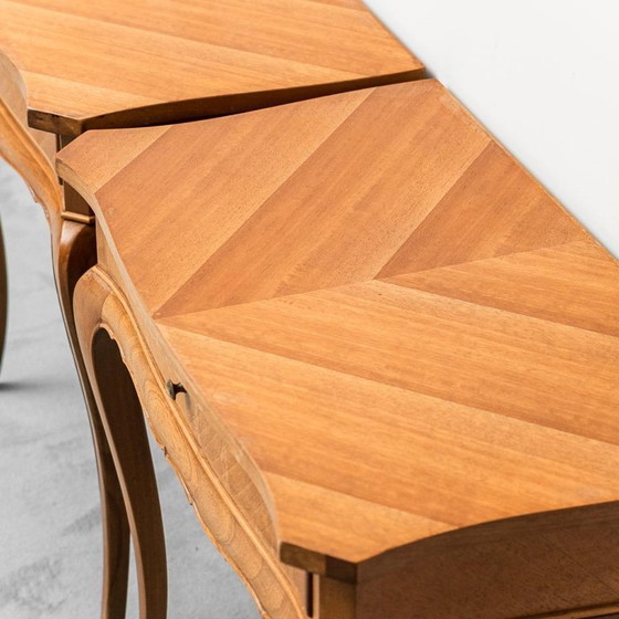 Image 1 of  COPPIA DI COMODINI VINTAGE À LEGNO ANNI '50 MODERNARIATO