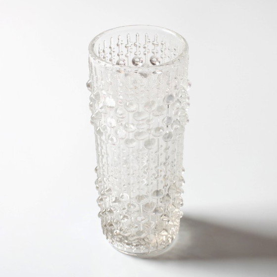 Image 1 of Vintage Pressed Glass Vase by František Pečený / Czech Art Glass / 1972