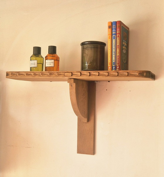 Image 1 of Wandregal aus massiver Eiche- Rustikaler Louis XVI-Stil