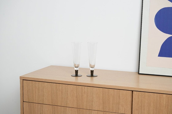 Image 1 of Coppia di bicchieri da champagne, design italiano, anni '70, produzione: Italia