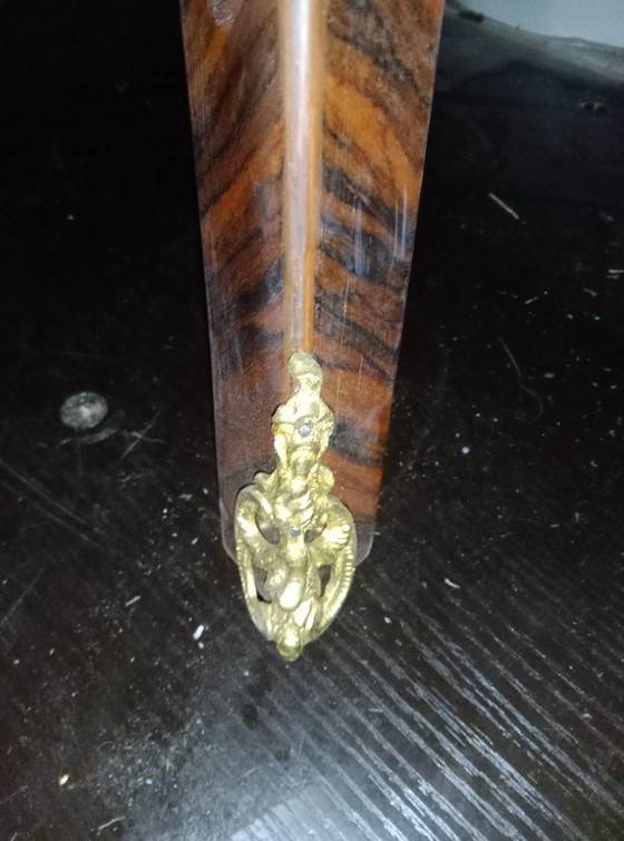 Image 1 of Louis XV marquetry commode with gilt bronze mounts and marble – late 19th century