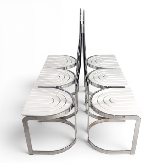 Image 1 of Set di 6 sedie da pranzo postmoderne Allmilmö, 1980