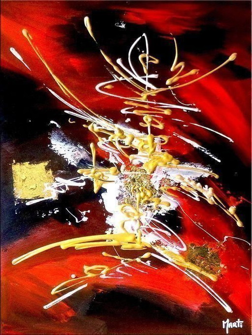 Artist painting - Jan MARTI - Red and Black