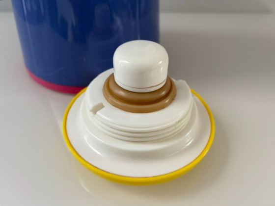Vintage 80s colorful Memphis design thermos, Crockery, Plastic, Glass, Multi Color (photo 11 of 16)