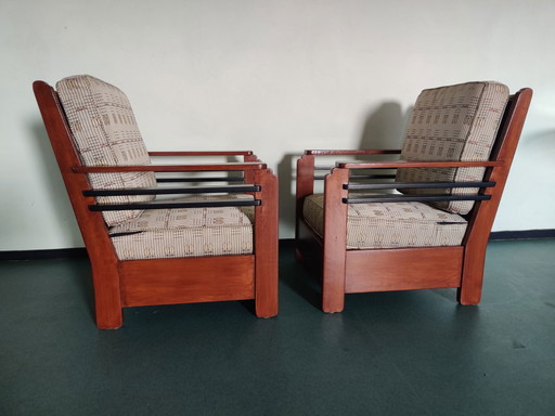 2x Art-Deco-Sessel