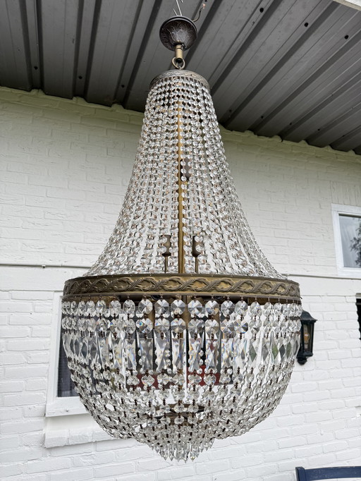 Beautiful very large crystal chandelier