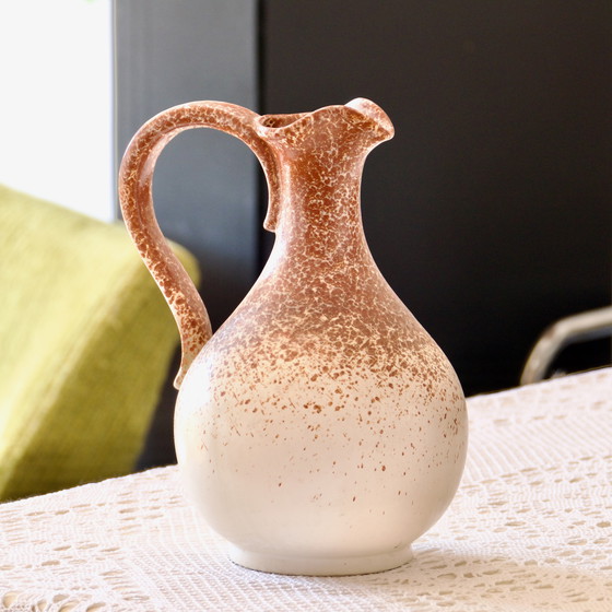 Image 1 of Large Handmade Pitcher in Speckled Ceramic