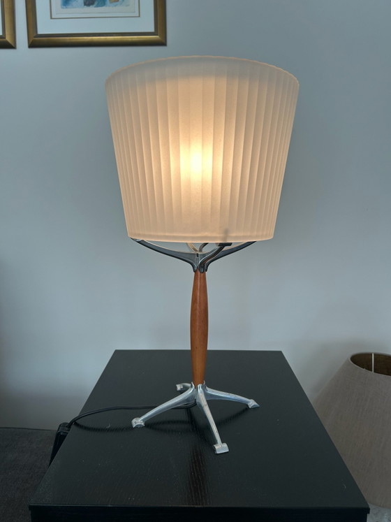 Set: 2 Artemide Orione Table lamps by Rodolfo Dordoni Italy, Aluminium, polished steel, Creme (photo 2 of 11)