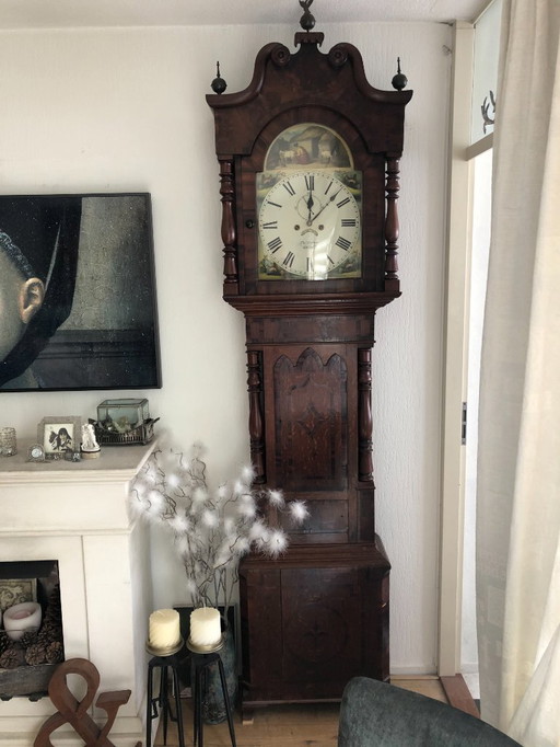 Thos Dutton Long Case Wall Clock Around 1900