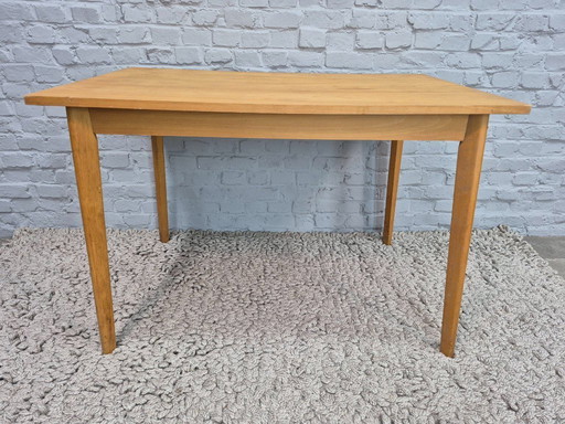 Vintage Design Rectangular Dining Table in Beech Wood, Northern Europe, 1960s