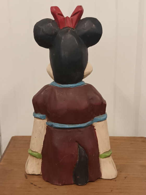 Image 1 of Statue de Minnie Mouse en bois vintage