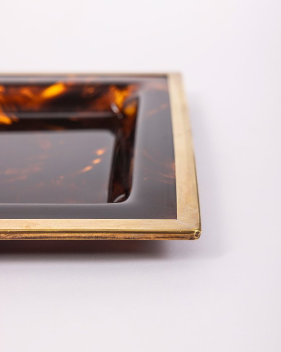 Vassoio vintage italiano in ottone e vetro acrilico, anni '70 – Accessori da tavola, Brass (photo 9 of 9)