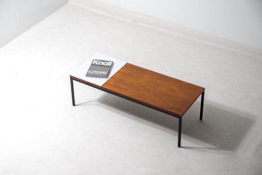 Table basse moderniste bicolore minimaliste, années 1960