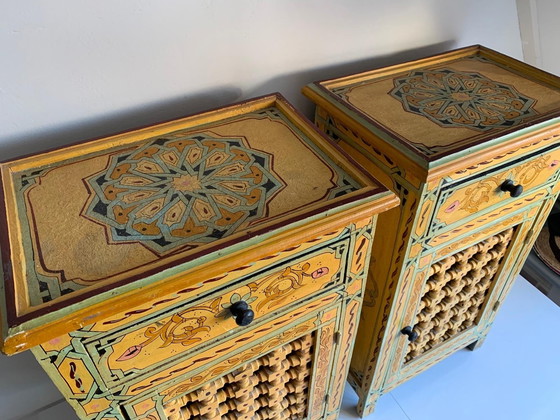 Image 1 of Zwei authentische marokkanische handgefertigte Nachttische