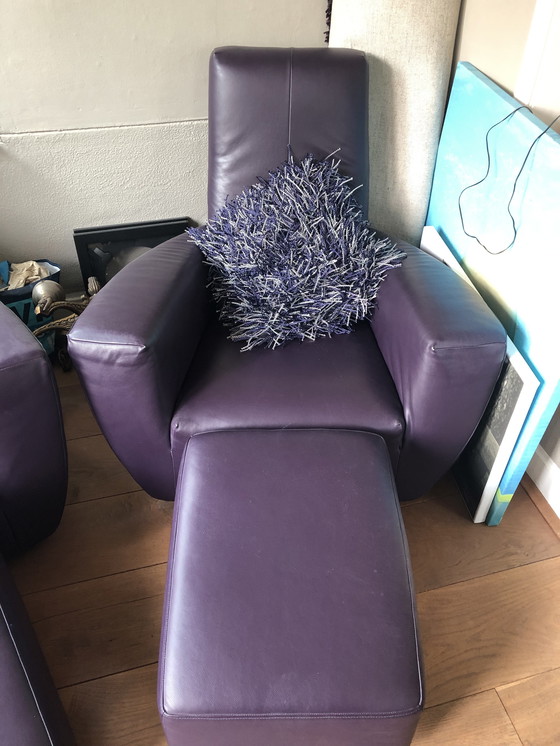 Image 1 of Gerard van den Berg label Longa fauteuils met hockers